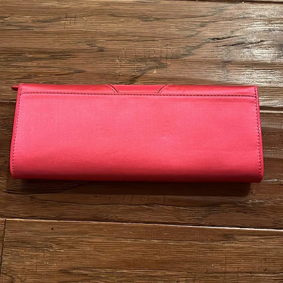 Cole Haan Woman’s Raspberry Sorbet Satin Small Penny Collection Clutch - Picture 3 of 11